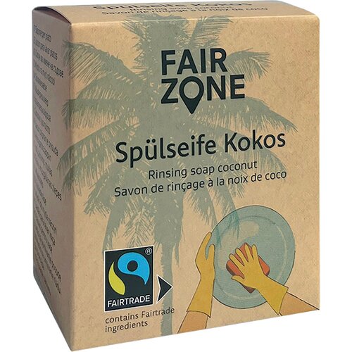 FAIR ZONE Sapun za pranje suđa od kokosa - 160 g Slike