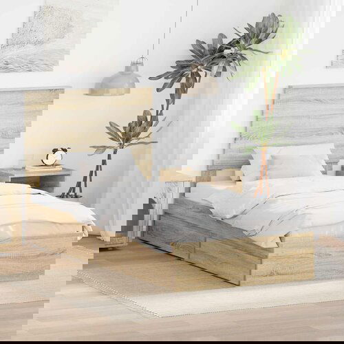 vidaXL Krevetna konstrukcija s ladicama Sonoma hrast 90 x 190 cm Cene