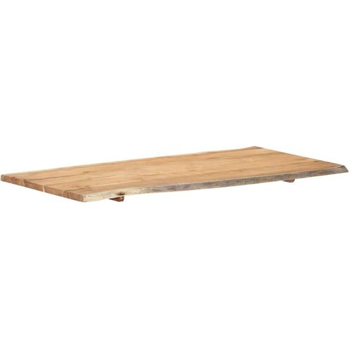 VidaXL stolna ploča od masivnog bagremovog drva 118 x (50-60) x 2,5 cm Slike