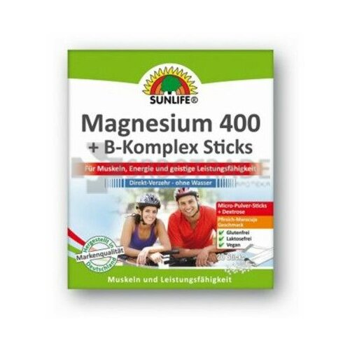 Sunlife magnesium Direkt 400 + B Kompleks a20 kesica 3EM3NZQ Slike