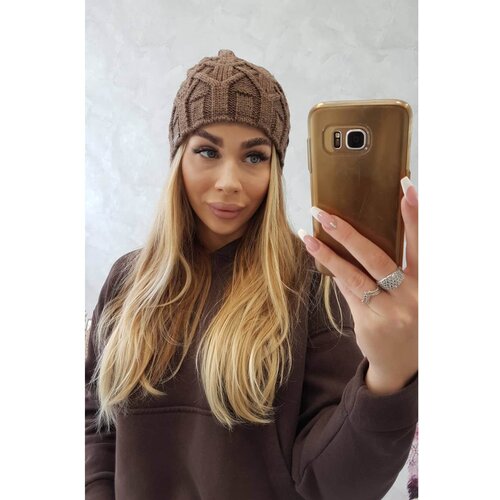 Kesi Cap with fleece Sonia K201 brown Slike