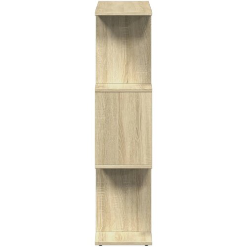 Pregrada regal za knjige 3 razina hrast 70x24x97 cm drveni Slike