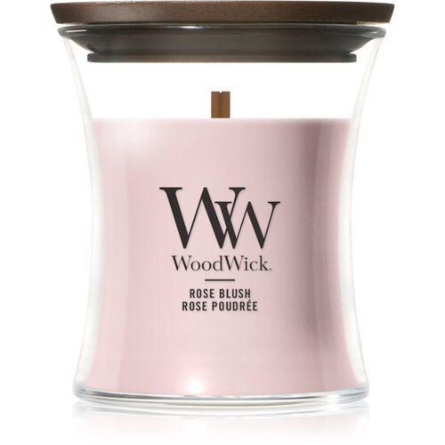 WoodWick Rose Blush di&scaron;eča sveča z lesenim stenjem 85 g Cene