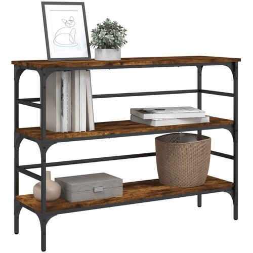  Konzolni stol boja hrasta 100x32x75 cm od konstruiranog drva Slike
