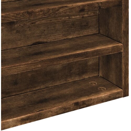 Vitrina boja dimljenog hrasta 100x8,5x75 cm drvena Slike