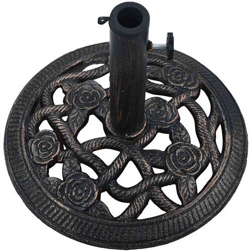  Stalak za suncobran crni/brončani 9 kg 40 cm lijevano željezo Slike