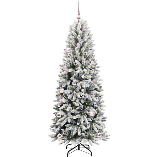 VidaXL Umjetno božićno drvce s stalakom Bijelo 63 x 63 x 150 cm Slike