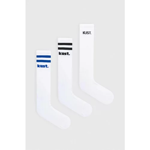 kust. Čarape 3-pack za muškarce, boja: bijela