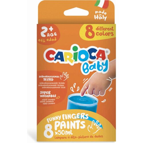 Carioca Baby Finger Paint 2+, 50ml - 8 kos. Cene