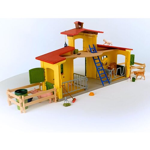 Schleich Farm World 42605 Gro&amp;szlig;er Stall m.Tieren u. Zubeh&amp;ouml;r Slike