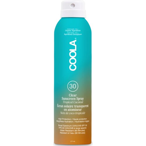 Coola Clear Sunscreen Spray SPF 30 - Coconut Cene