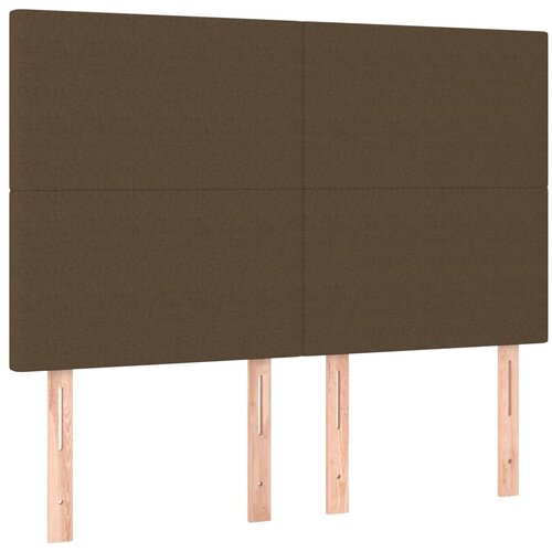 Maison Chic Posteljno vzglavje - Vzglavna omarica 4 kosa temno rjav 72x5x78/88 cm blago, (22078481) Cene