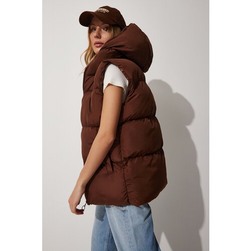 Happiness İstanbul Vest - Brown - Puffer Slike