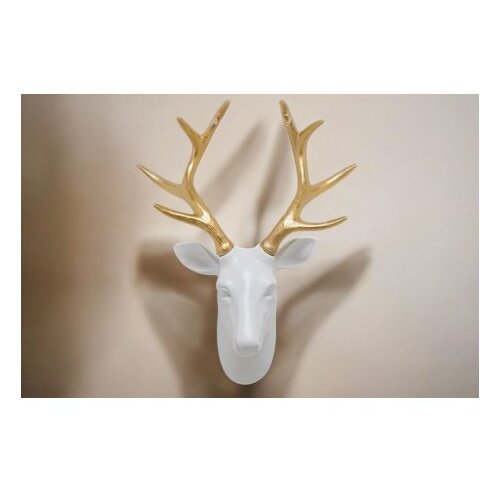 Aberto Design dekorativna figura CY0434, 36x18x40 cm, belo-zlatna boja Cene