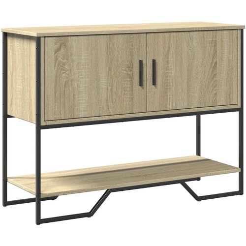 VidaXL Konzolni stol boja hrasta 100 x 35 x 74,5 cm konstruirano drvo Slike