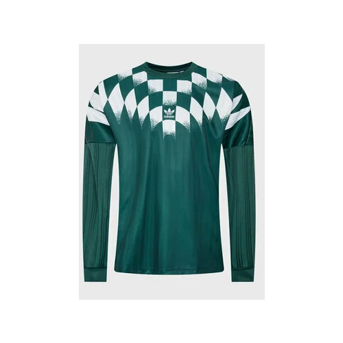 Adidas Majica z dolgimi rokavi Rekive Graphic HK7330 Zelena Loose Fit