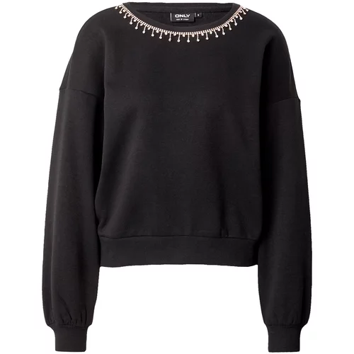 Only Sweater majica 'KARIN' crna / prozirna