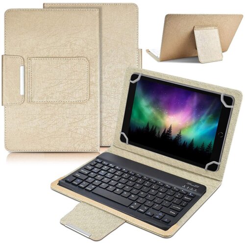  Futrola Leather 10-11 in sa bluetooth tastaturom zlatna Cene