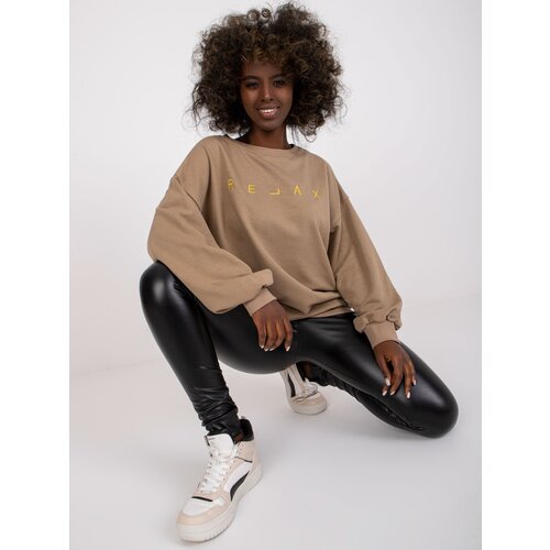 Ex moda Sweatshirt-EM-BL-U536/2.00-dark beige Slike