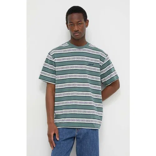 Levi's Pamučna majica za muškarce, boja: zelena, bez uzorka
