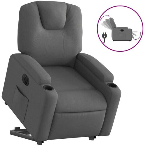 Maison Chic Električni naslanjač - Relax naslanjač s funkcijo vstajanja temno siv, (22061096) Slike