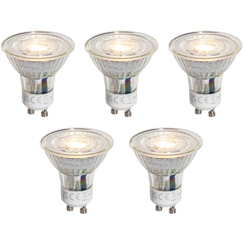 LUEDD Set van 5 GU10 50mm dimbare LED lampen helder 4.9W 500 lm 2700K Slike