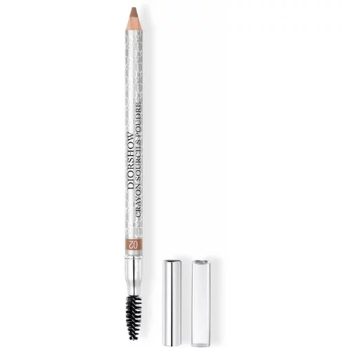 Christian Dior Diorshow Crayon Sourcils Poudre vodoodporen svinčnik za obrvi 1,19 g odtenek 02 Chestnut