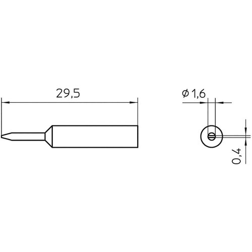 Weller spajkalna konica v obliki dleta xnt 6 velikost konice 1.6 mm vsebuje 1 kos, (20394618) Cene