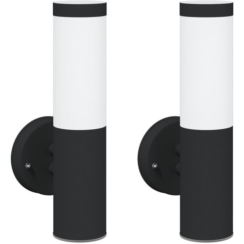 vidaXL Zunanja stenska luč 2 pcs Črna 15 x 7,5 x 33 cm, (5000272751) Cene