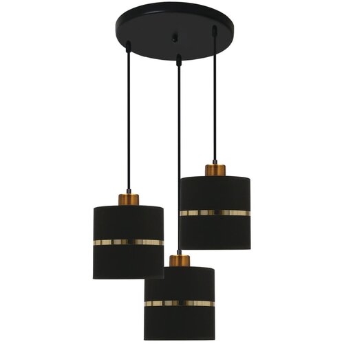 Candellux Lighting Črna viseča svetilka s tekstilnim senčnikom ø 15 cm Assam – Cene