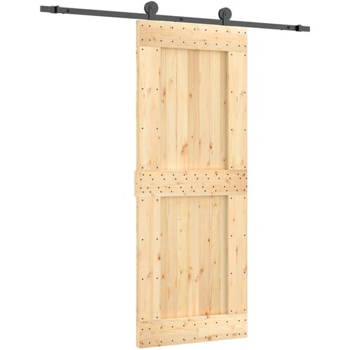 vidaXL Drsna vrata s kompletom vodil 80x210 cm trdna borovina, (20999106) Cene