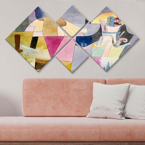 Wallity slika 4MDF2990684, 60x115 cm, 4 dela Cene