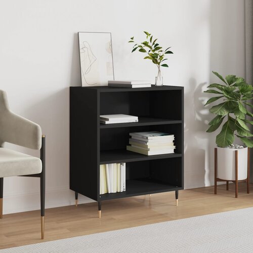 VidaXL Komoda črna 57x35x70 cm inženirski les Slike