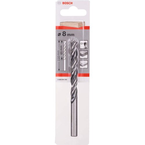 Bosch spiralna burgija za drvo standard 8 x 75 x 117 mm, d 8 mm pakovanje od 1 komada - 2608596305 Slike