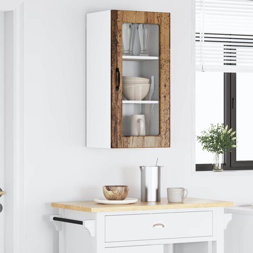  Zidni stakleni ormarić Lucca Staro drvo 40 x 31 x 80 cm Slike