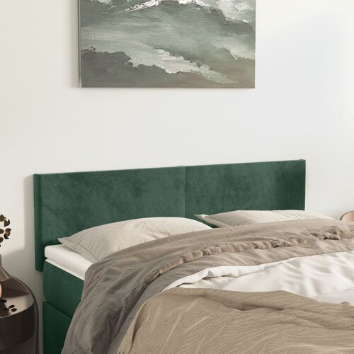 vidaXL Uzglavlja 2 kom tamnozelena 72 x 5 x 78/88 cm baršunasta Cijene