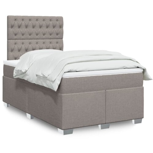 vidaXL Box spring postelja z vzmetnico taupe 120x190 cm blago Cene