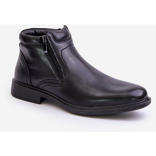 PE1 men&amp;#039;s Boots With Insulation Eco Leather Black Lilari Slike