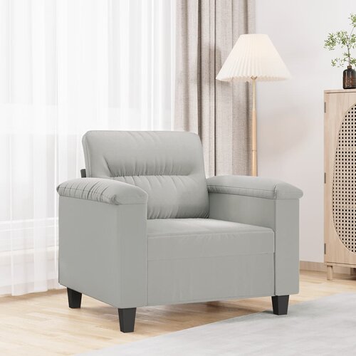 vidaXL Fotelj svetlo siv 60 cm tkanina iz mikrovlaken Cene
