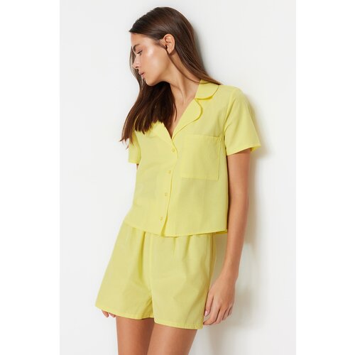 Trendyol Pajama Set - Yellow - Plain Slike