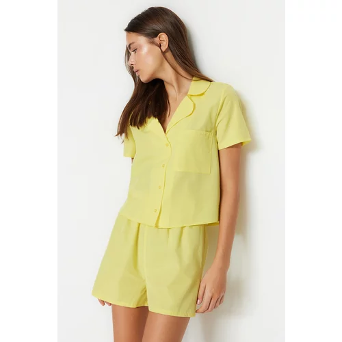 Trendyol Pajama Set - Yellow - Plain