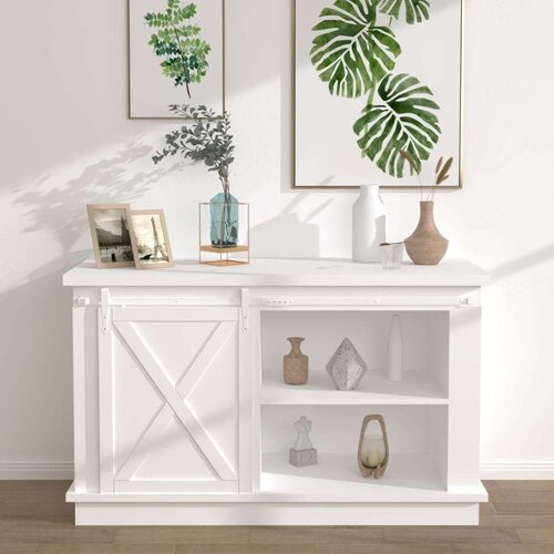 Mini set za klizna vrata ormarića ugljični čelik bijeli 122 cm Cijene