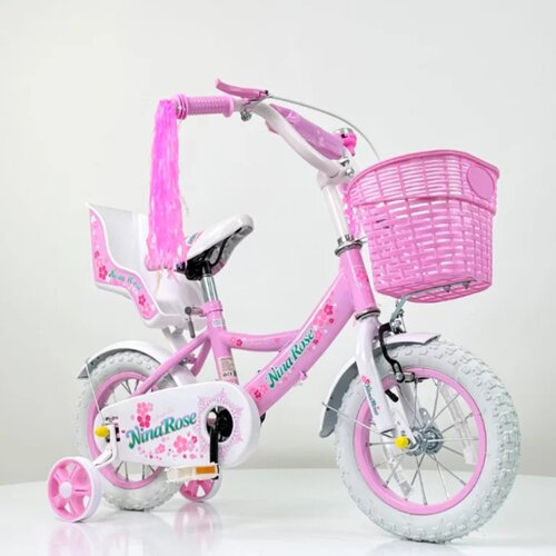  Dečiji bicikl Nina Rose Model 722-12 – roze, 12” točkovi i pomoćni točkići Cene