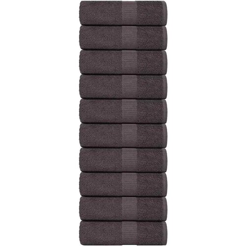 VidaXL Ručnici za pranje 10 kom antracit 30x30 cm 360 gsm 100 % pamuk Slike