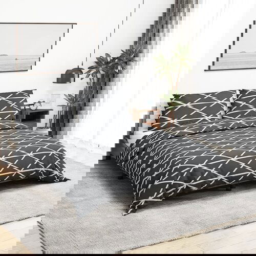 vidaXL Set posteljine za poplun sivi 140 x 200 cm pamučni Cijene