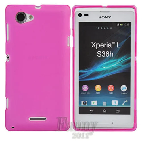  Gumijasti / gel etui Matte za Sony Xperia L - roza