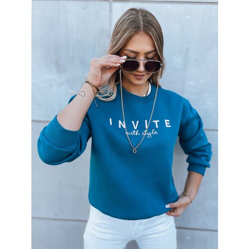 DStreet Bluza damska bez kaptura INVITE ciemnoniebieska Cijene