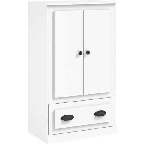  Visoka komoda bijela 60 x 35,5 x 103,5 cm od konstruiranog drva Slike