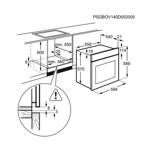 Electrolux EEC2400EOX ugradna rerna Slike