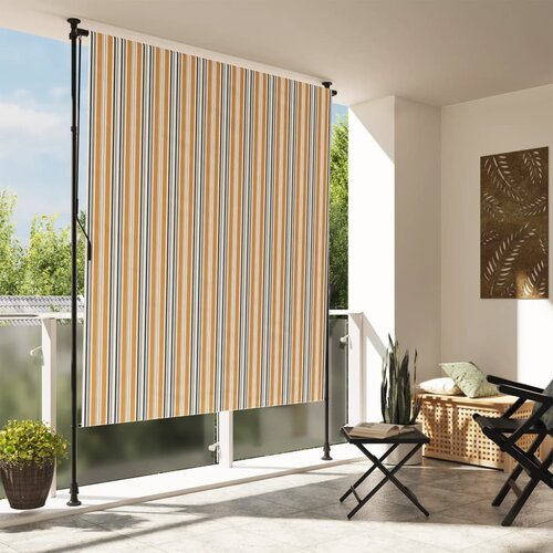Furnova Zunanje rolo senčilo rumeno in belo 150x270 cm tkanina in jeklo, (21917666) Slike